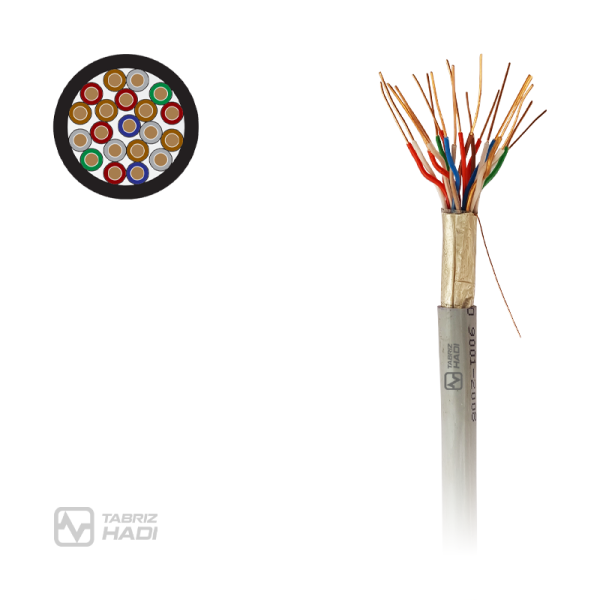 کابل مخابراتی تبریز هادی با هادی مسی و CCAM و عایق PE روکش PVC - سیم و کابل تبریز هادی