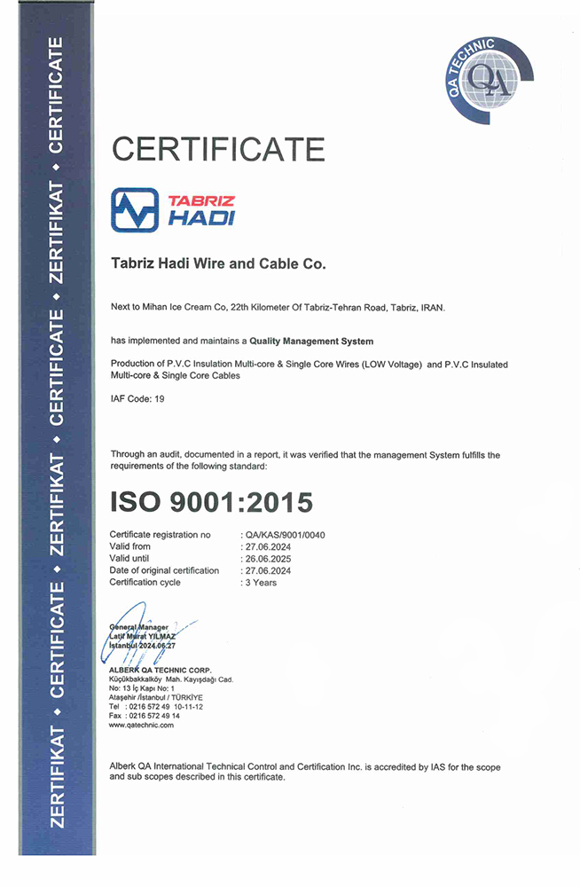 iso 9001 : 2015 - TABRIZ HADI