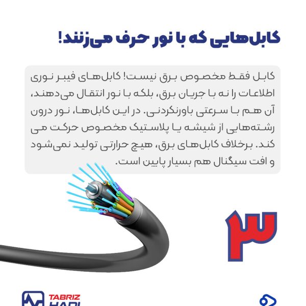 7 نکته جالب درباره سیم و کابل که نمی دانستید! 6 کابلهای نوری؛ انتقال داده با سرعت نور