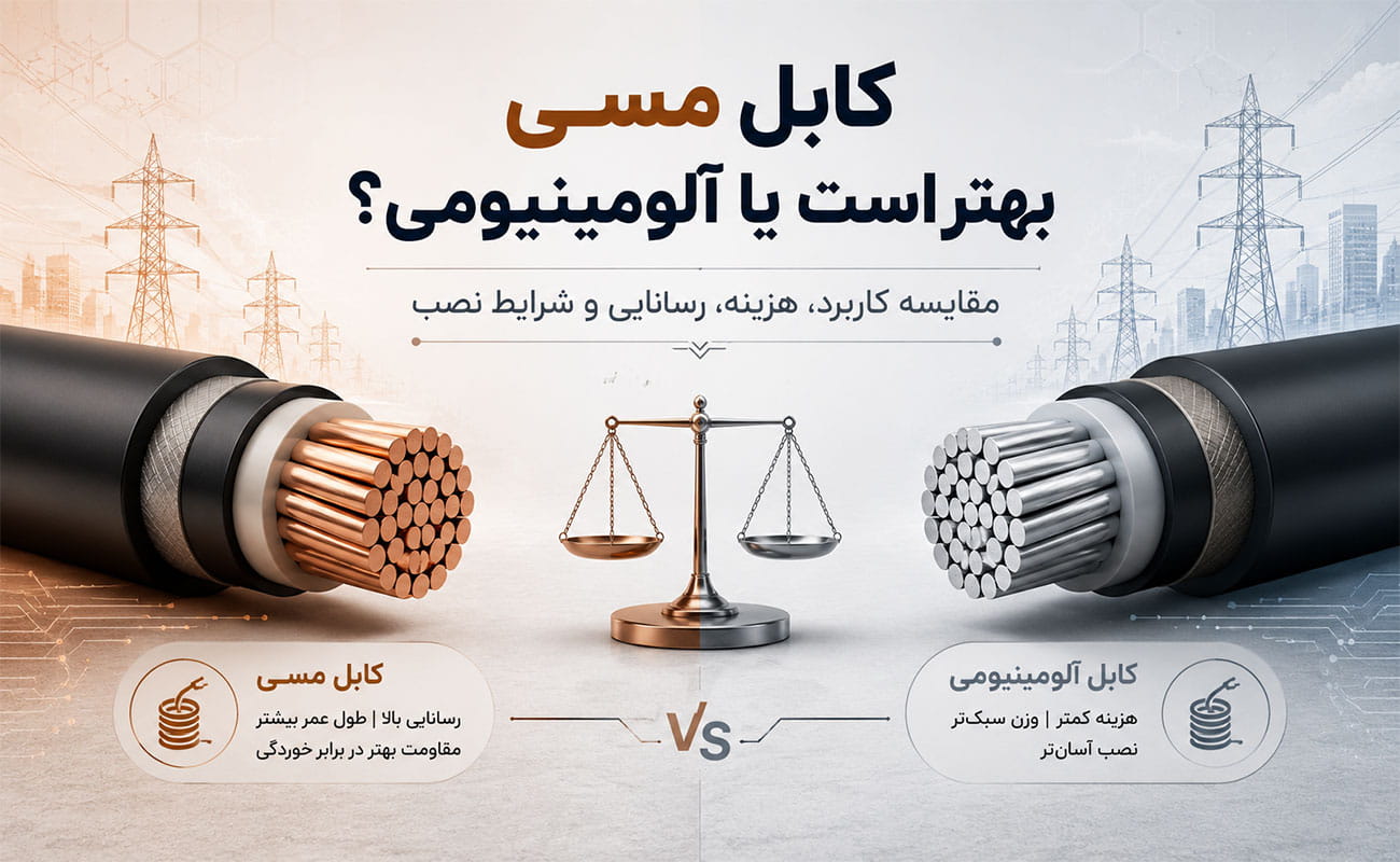 مقایسه کابل مسی و آلومینیومی از نظر رسانایی، هزینه، کاربرد و شرایط نصب